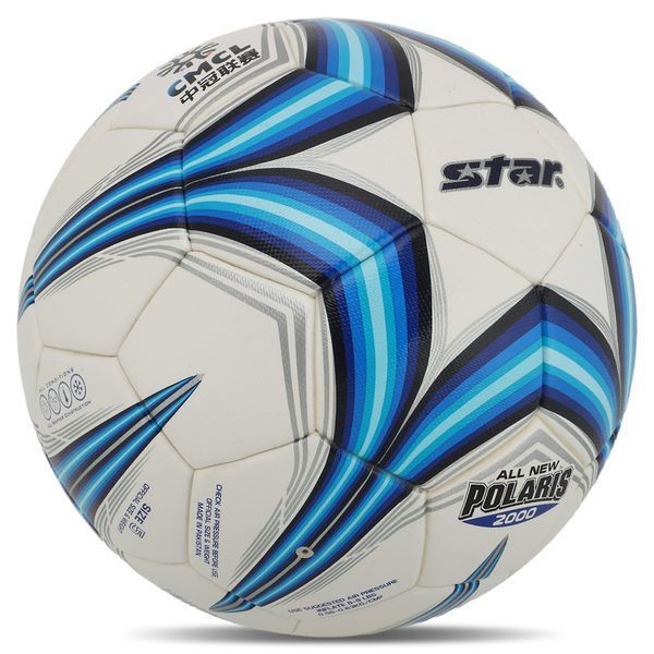 Мяч футбольный STAR ALL NEW POLARIS 2000 FIFA SB225FTB №5 PU белый-синий SB225FTB фото