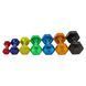 Гантель для фитнеса с TPU покрытием Zelart Jelly Urethane Coated Dumbbells TA-2946-5LB 1шт 2,3кг фиолетовый TA-2946-5LB фото 5