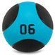 Мяч медицинский медбол Medicine Ball LiveUp LP8112-6 6кг черный-синий LP8112-6 фото 1