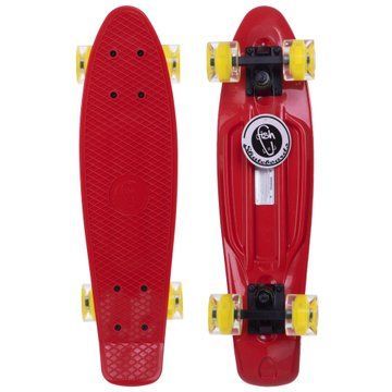 Пенни борд Penny Board круизер пластиковый со светящимися колесами 22' FISH SK-405-15 красный-черный-желтый SK-405-15 фото