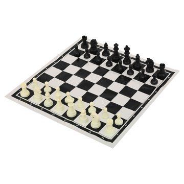 Шахматы настольная игра пластиковые с виниловым игровым полем SP-Sport IG-3107C размер пешки 3 см IG-3107C фото