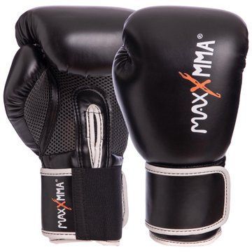 Перчатки боксерские на липучке PU MAXXMMA GB01S 10-12 унций цвета в ассортименте 12 унции GB01S фото