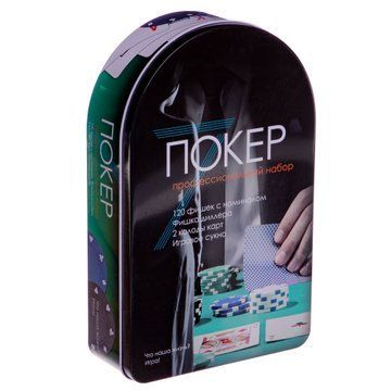 Набор для покера в металлической коробке Poker game set SP-Sport IG-6612 120 фишек IG-6612 фото