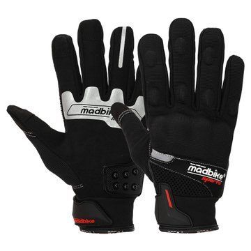 Мотоперчатки MADBIKE MAD-04-BK L-XXL черный-белый L MAD-04 фото