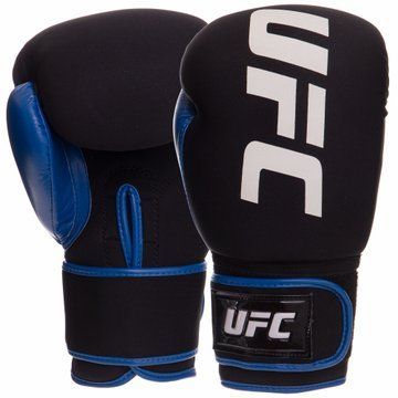 Перчатки боксерские на липучке неопреновые UFC PRO Washable UHK-75016 L синий UHK-75016 фото