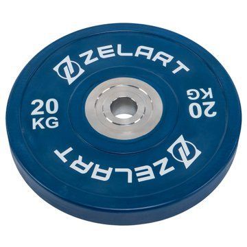 Бамперные диски резиновые Zelart TA-7798-20 50.6&plusmn;0.2мм 20кг синий TA-7798-20 фото