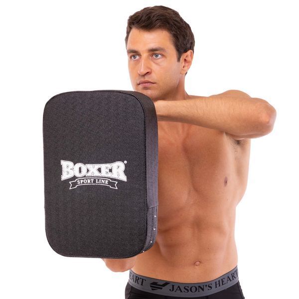 Макивара Прямая тренировочная для отработки ударов кирза BOXER 1018-02 45х30х10см 1шт черный 1018-02 фото