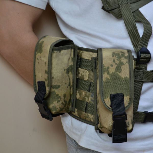 Подсумок на 2 магазина двойной из кордуры пиксель MOLLE тактический ws63825 фото