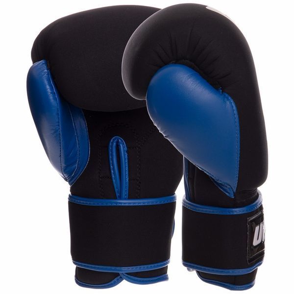Перчатки боксерские на липучке неопреновые UFC PRO Washable UHK-75016 L синий UHK-75016 фото