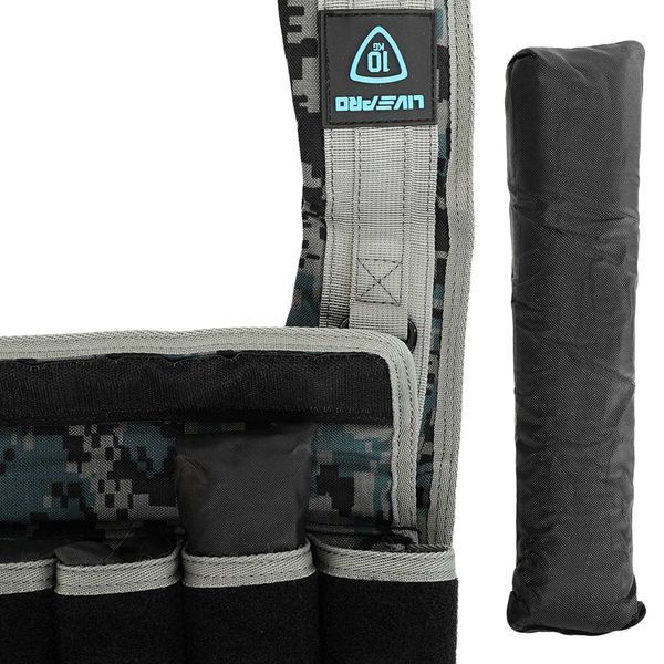 Жилет утяжелитель с регулируемым весом LiveUp WEIGTH VEST LP8195-10 вес-1-10кг черный-серый LP8195-10 фото