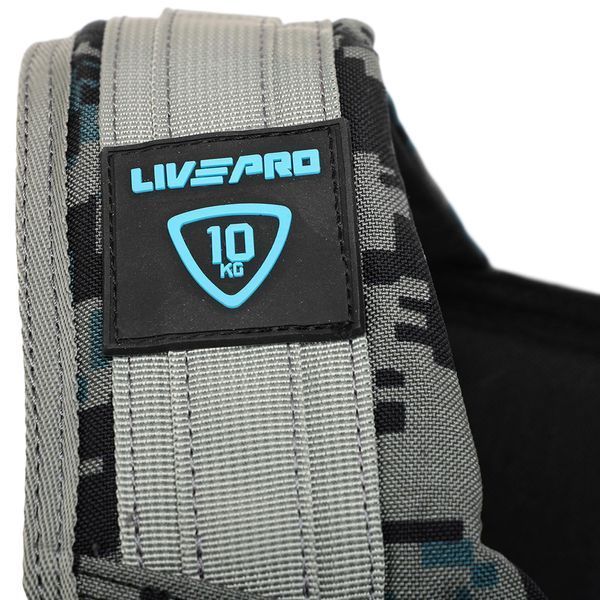 Жилет утяжелитель с регулируемым весом LiveUp WEIGTH VEST LP8195-10 вес-1-10кг черный-серый LP8195-10 фото