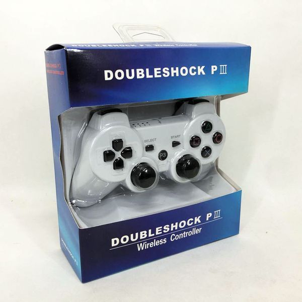 Игровой беспроводной геймпад Doubleshock PS3/PC аккумуляторный джойстик с функцией вибрации. Цвет: белый ws52595-1 фото