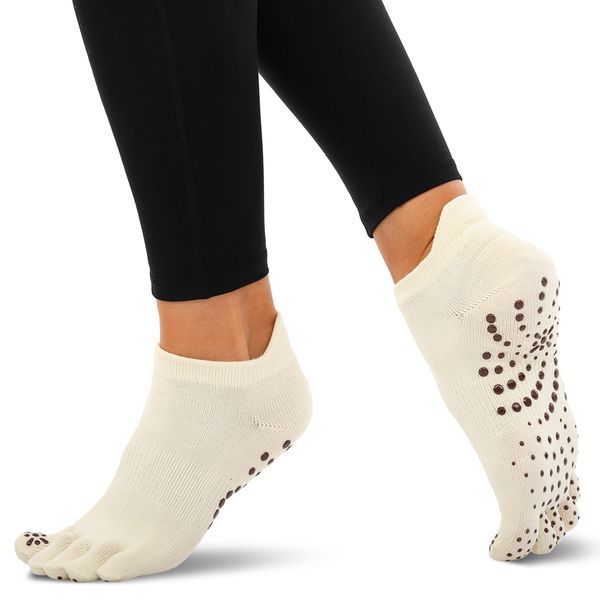 Носки для йоги и пилатеса с закрытыми пальцами нескользящие BLOOM YOGA SOCKS LB7081 размер 36-41 цвета в ассортименте LB7081 фото