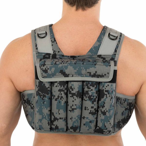 Жилет утяжелитель с регулируемым весом LiveUp WEIGTH VEST LP8195-10 вес-1-10кг черный-серый LP8195-10 фото