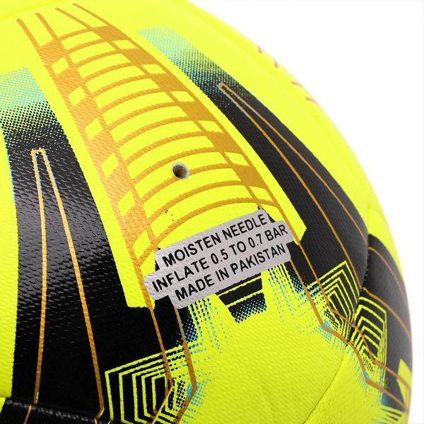 М'яч футбольний гібридна зшивка HYBRID SOCCER STAR FB-4467 №5 PU жовтий-чорний FB-4467 фото
