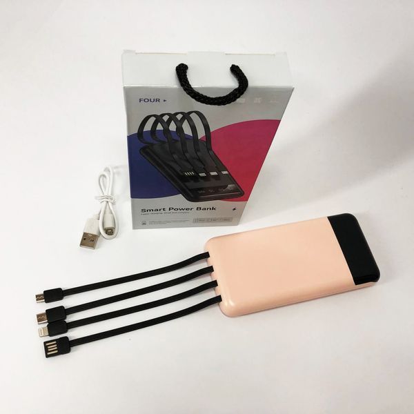 Павербанк Power Bank UKC 50000mAh Мобільна зарядка зовнішній акумулятор портативний павер. Колір: рожевий ws81727-3 фото