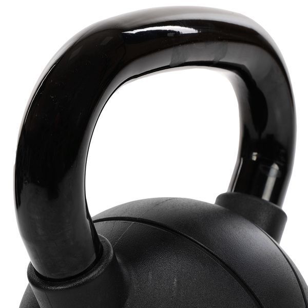 Гиря тренировочная цельная стальная с PVC покрытием Mdbuddy TA-5428-16 вес 16кг черный TA-5428-16 фото