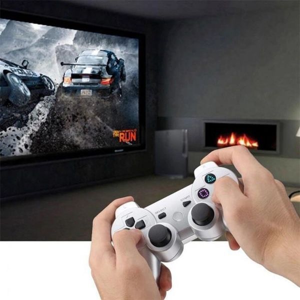 Игровой беспроводной геймпад Doubleshock PS3/PC аккумуляторный джойстик с функцией вибрации. Цвет: белый ws52595-1 фото