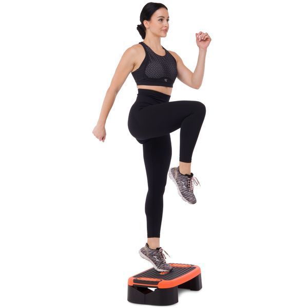 Степ-платформа балансировочная 4 в 1 MULTIFUNCTIONAL STEP Zelart FI-3996 53x36x14см черный-оранжевый FI-3996 фото
