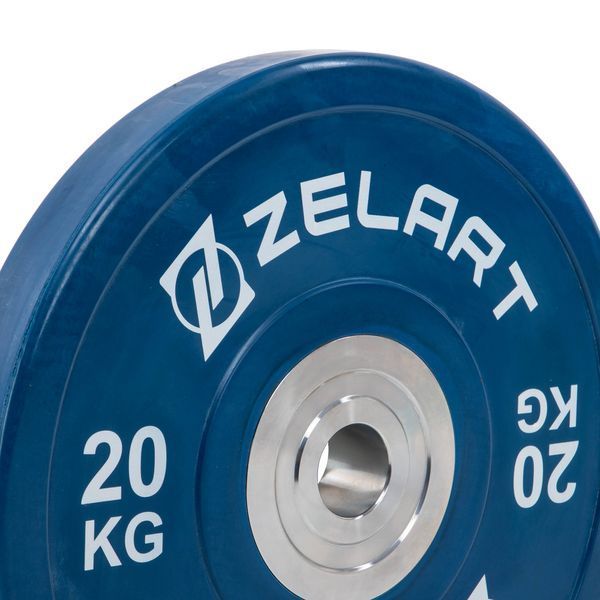 Бамперные диски резиновые Zelart TA-7798-20 50.6&plusmn;0.2мм 20кг синий TA-7798-20 фото