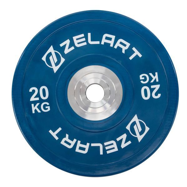 Бамперные диски резиновые Zelart TA-7798-20 50.6&plusmn;0.2мм 20кг синий TA-7798-20 фото