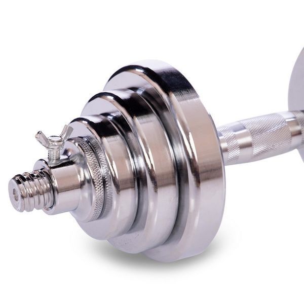 Гантели разборные стальные хромированные 20кг SP-Sport TA-8055-20 2шт по 10кг хром TA-8055-20 фото