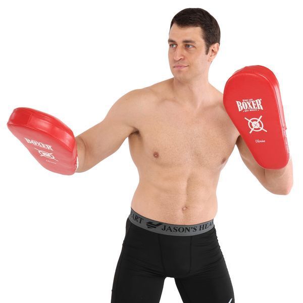 Лапа боксерская прямая тренировочная удлиненная Кожвинил BOXER NEW 2009-N 40х21х4,5см 2штуки р. Універсальний розмір рукавички 2009-N фото