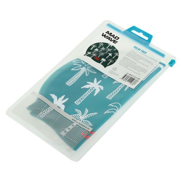 Шапочка для плавания силиконовая для взрослых MadWave PALM TREE M055330 зеленый M055330 фото