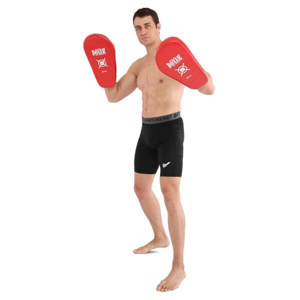 Лапа боксерская прямая тренировочная удлиненная Кожвинил BOXER NEW 2009-N 40х21х4,5см 2штуки р. Універсальний розмір рукавички 2009-N фото