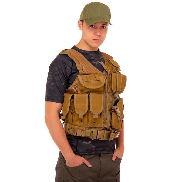Разгрузочный жилет универсальный на 8 карманов Military Rangers ZK-27 цвета в ассортименте ZK-27 фото