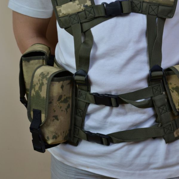 Подсумок на 2 магазина двойной из кордуры пиксель MOLLE тактический ws63825 фото