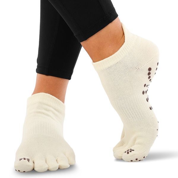Носки для йоги и пилатеса с закрытыми пальцами нескользящие BLOOM YOGA SOCKS LB7081 размер 36-41 цвета в ассортименте LB7081 фото