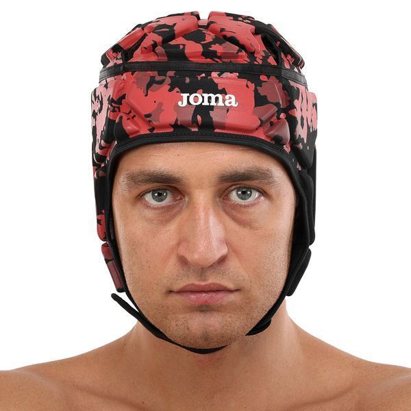 Шлем защитный мягкий для игры в регби Joma PROTECT 400704-106 M-L черный-красный L 400704-106 фото