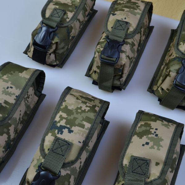 Подсумок на 2 магазина двойной из кордуры пиксель MOLLE тактический ws63825 фото