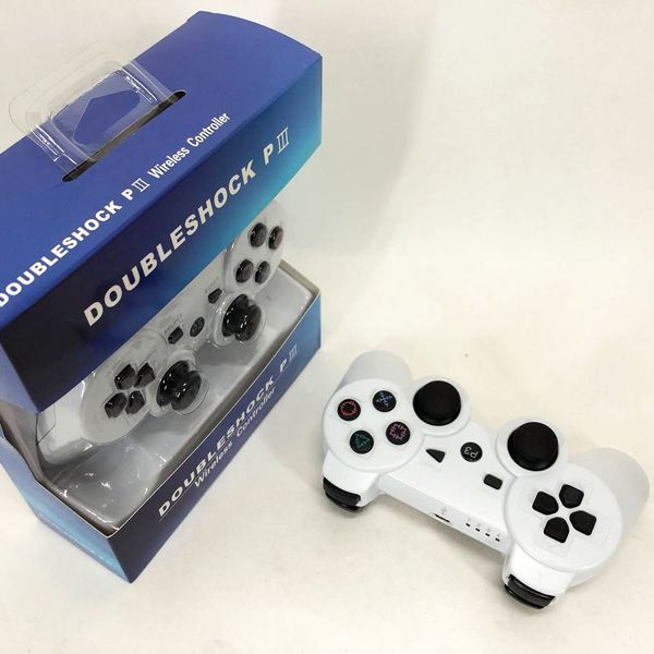 Игровой беспроводной геймпад Doubleshock PS3/PC аккумуляторный джойстик с функцией вибрации. Цвет: белый ws52595-1 фото