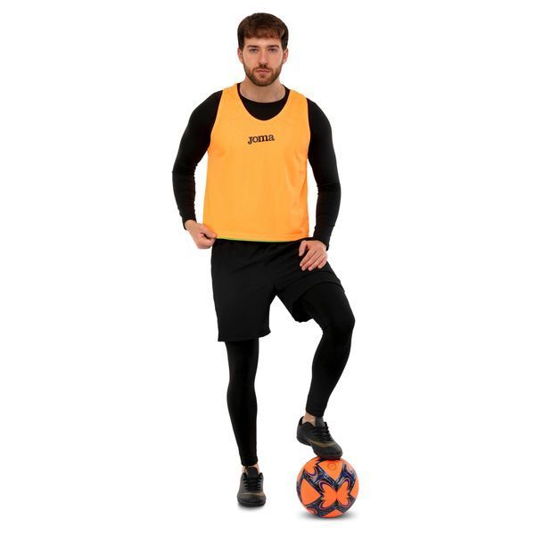Манишка спортивная игровая двусторонняя цельная Joma 101689-050 cалатовый-оранжевый M 101689-050 фото