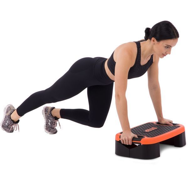 Степ-платформа балансировочная 4 в 1 MULTIFUNCTIONAL STEP Zelart FI-3996 53x36x14см черный-оранжевый FI-3996 фото