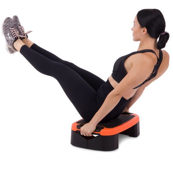 Степ-платформа балансировочная 4 в 1 MULTIFUNCTIONAL STEP Zelart FI-3996 53x36x14см черный-оранжевый FI-3996 фото