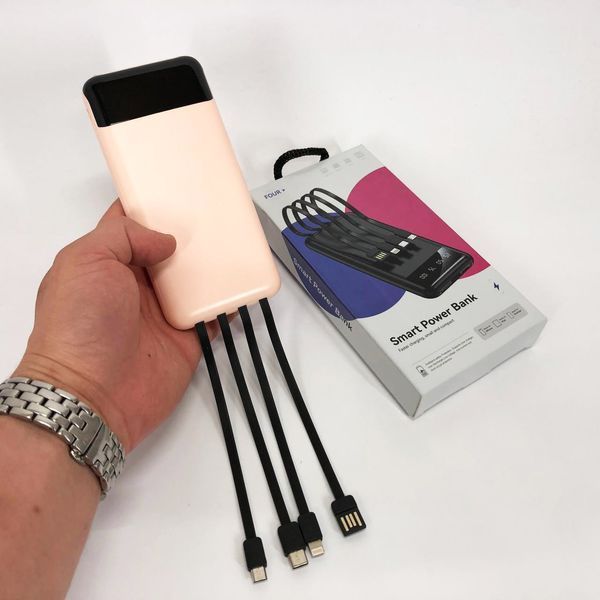 Павербанк Power Bank UKC 50000mAh Мобільна зарядка зовнішній акумулятор портативний павер. Колір: рожевий ws81727-3 фото