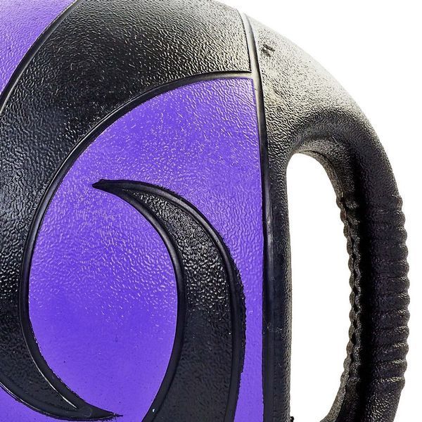 Медбол мяч медицинский двуручный с хватами Record FI-5111-10 10кг черный-фиолетовый FI-5111-10 фото