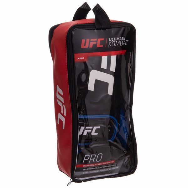Перчатки боксерские на липучке неопреновые UFC PRO Washable UHK-75016 L синий UHK-75016 фото
