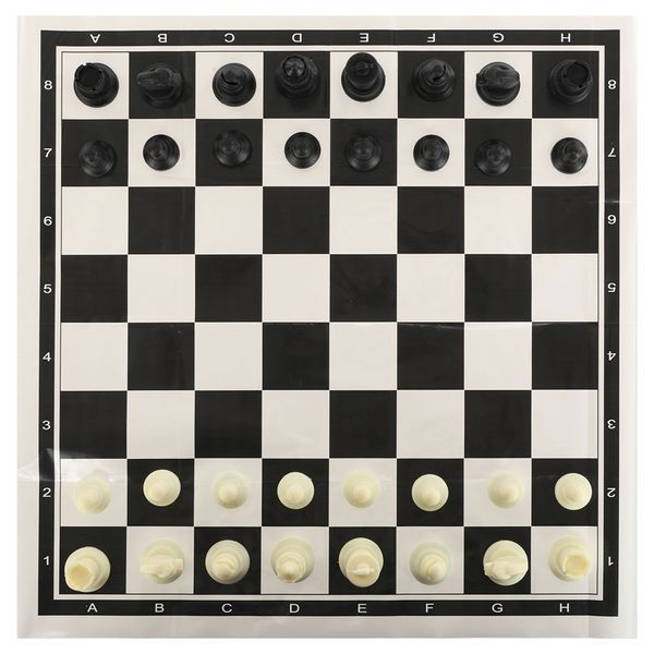 Шахматы настольная игра пластиковые с виниловым игровым полем SP-Sport IG-3107C размер пешки 3 см IG-3107C фото