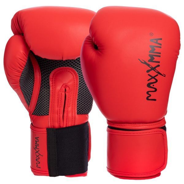 Рукавиці боксерські на липучці PU MAXXMMA GB01S 10-12 унцій кольори в асортименті 12 унції GB01S фото