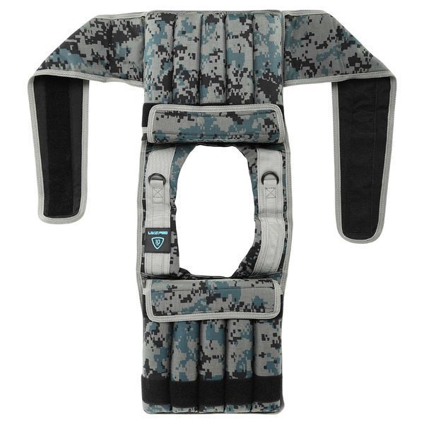 Жилет утяжелитель с регулируемым весом LiveUp WEIGTH VEST LP8195-10 вес-1-10кг черный-серый LP8195-10 фото