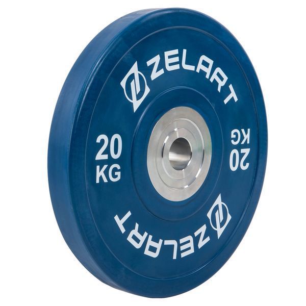 Бамперные диски резиновые Zelart TA-7798-20 50.6&plusmn;0.2мм 20кг синий TA-7798-20 фото