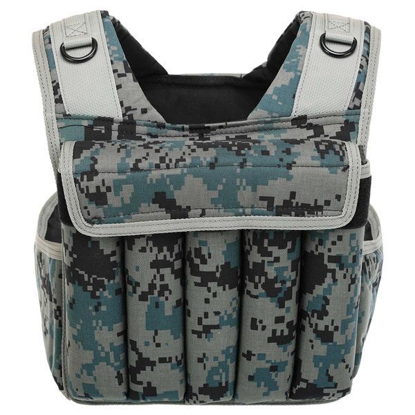 Жилет утяжелитель с регулируемым весом LiveUp WEIGTH VEST LP8195-10 вес-1-10кг черный-серый LP8195-10 фото