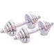 Гантели разборные стальные хромированные 20кг SP-Sport TA-8055-20 2шт по 10кг хром TA-8055-20 фото 1