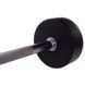 Штанга нерозбірна з фіксованою вагою пряма поліуретанова Zelart Urethane Barbell TA-2689-40 довжина-112см 40кг чорний-салатовий TA-2689-40 фото 4