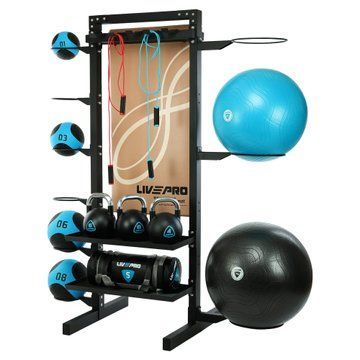 Стелаж модульний для інвентаря кросфіт STORAGE RACK LiveUp LP8897 розмір-156,5x76,6x197,4см чорний LP8897 фото