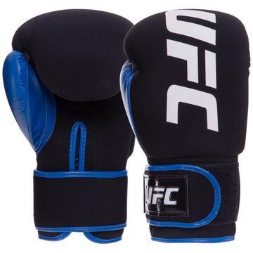 Перчатки боксерские на липучке неопреновые UFC PRO Washable UHK-75015 S-M синий UHK-75015 фото